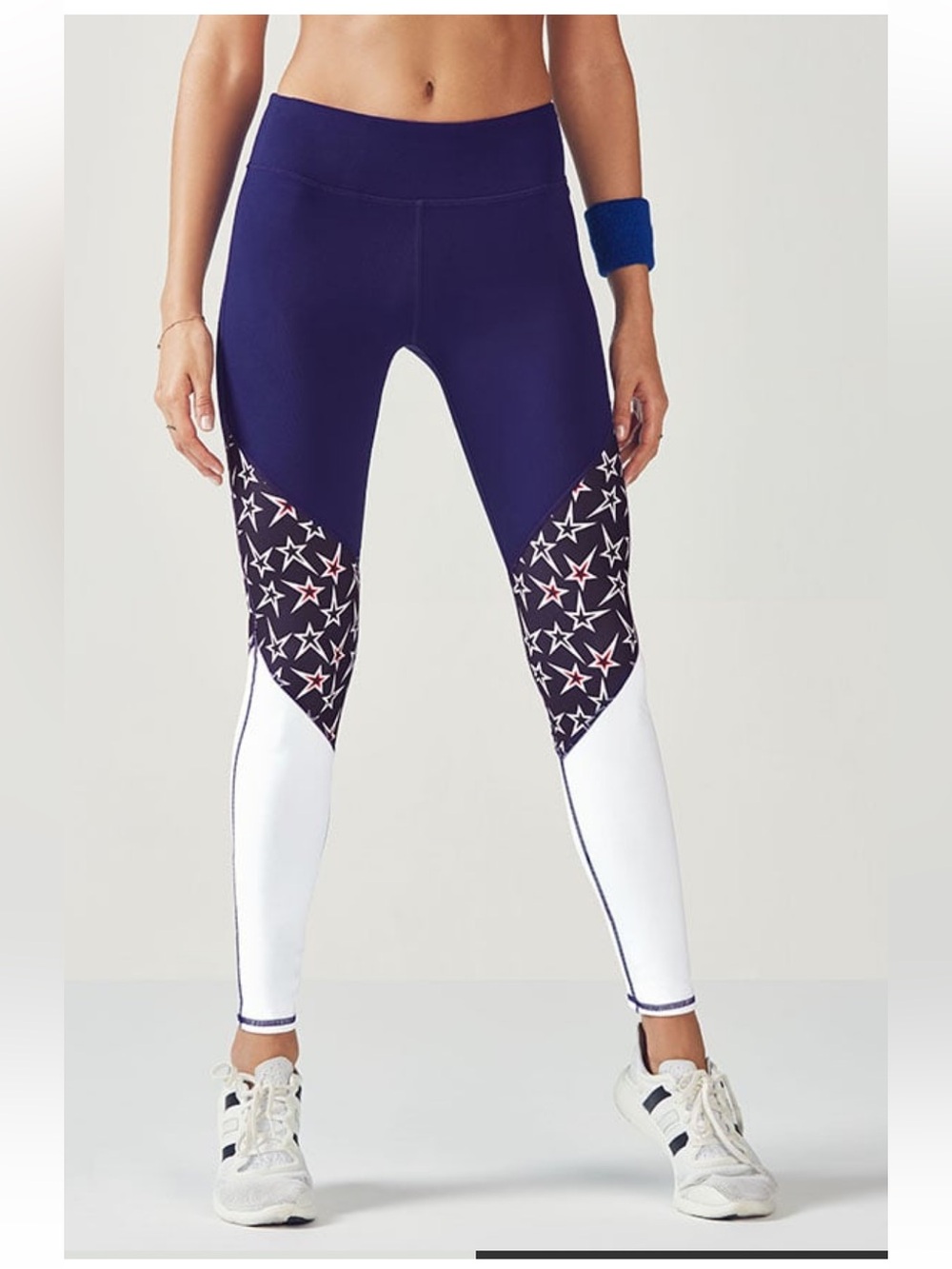 Fabletics Salar Statement PowerHold® Legging in Ink/Star Burst Small/White